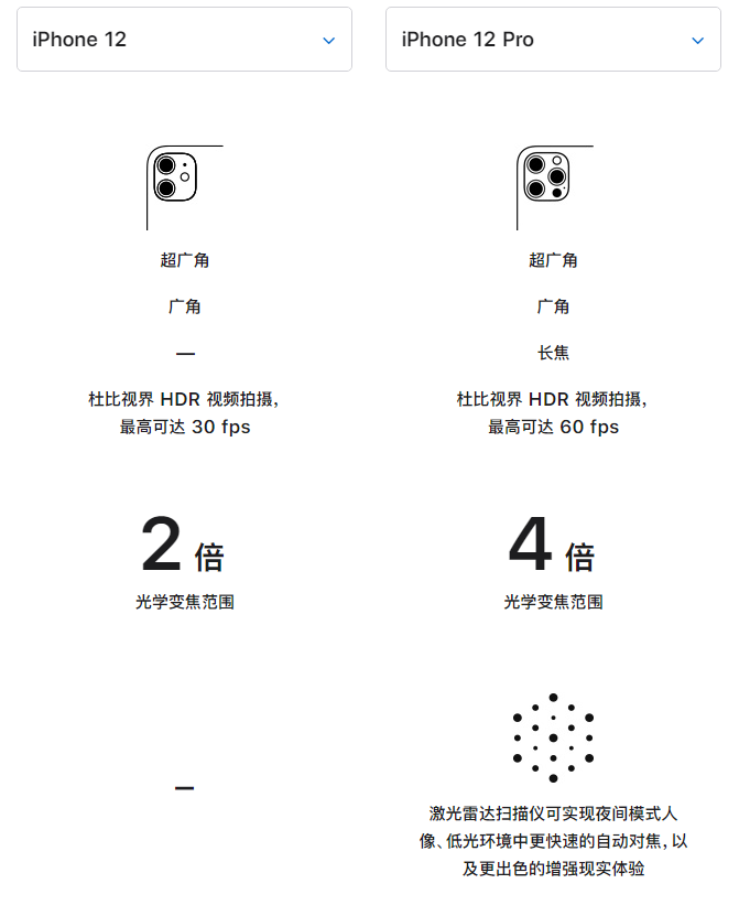 白山苹果手机维修分享苹果 iPhone 12 与 iPhone 12 Pro 选哪款 